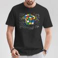 キューブマジック 数学方程式 レトロ オタクルービック 長袖tシャツ Tシャツ 面白い贈り物