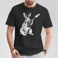 ギタリスト ギター ギタープレーヤー ウサギ お父さん ママ Tシャツ 面白い贈り物