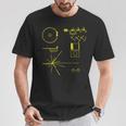 クラシック Nasa ボイジャー ゴールデンレコード 長袖tシャツ Tシャツ 面白い贈り物