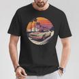 クラシック マッスルカー レトロ ビンテージ スタイル ビーチ サンセット Tシャツ 面白い贈り物