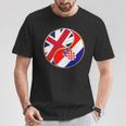 クロアチアの旗 イングランド イギリス 英語 イギリス クロアチア語 Tシャツ 面白い贈り物