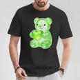 グミベア キャンディ ハート グリーン Tシャツ 面白い贈り物