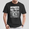 コーギー犬 Ufo エイリアン 地球外自撮り Tシャツ 面白い贈り物