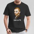ゴッホ ゴス ポートレート ダーク 美術史 駄洒落ゴシック ユーモア 長袖tシャツ Tシャツ 面白い贈り物