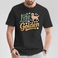ゴールデンレトリバー 恋人 人生はゴールデンレトリバー Tシャツ 面白い贈り物