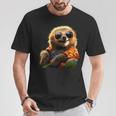 サングラスをかけたナマケモノかわいいナマケモノ Tシャツ 面白い贈り物