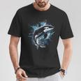 シャチ 動物 モチーフ アート シャチ Tシャツ 面白い贈り物