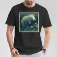 シュールレアリズム 日本画マナティー Tシャツ 面白い贈り物
