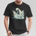 シロクマ 海洋哺乳類 アートワーク 海洋 シロクマモチーフ Tシャツ 面白い贈り物