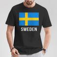 スウェーデン スウェーデンの国旗 Tシャツ 面白い贈り物