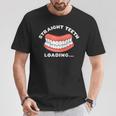ストレート歯ローディング入れ歯フィニッシャー入れ歯 Tシャツ 面白い贈り物