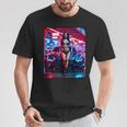 セクシーガールグラフィックtシャツ セクシーピンナップモデル&エキゾチックカー Tシャツ 面白い贈り物