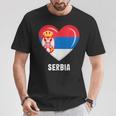 セルビア国旗シャツ Tシャツ 面白い贈り物