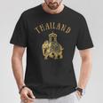タイ旅行象のお土産。 Tシャツ 面白い贈り物