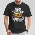 タコ・チューズデーは1週間のうちで一番好きな日 Taco Tuesday Is My Favorite Day Tシャツ 面白い贈り物