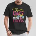 チアチアリーディングコーチ チアコーチ ミニヒューマンのチアコーチ Tシャツ 面白い贈り物