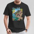 チャオ・ア・ベラ イタリア アマルフィ海岸 ポジターノ地中海 Tシャツ 面白い贈り物