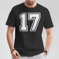 チームジャージーナンバー＃17スポーツギフト Tシャツ 面白い贈り物