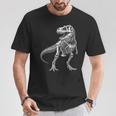 ティラノサウルス レックス スケルトン 化石 恐竜 解剖学 Tシャツ 面白い贈り物