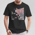 デヴィッド・ボウイ Let's Dance ピンクとグレー Tシャツ 面白い贈り物