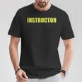 トレーニング・イベント・安全のためのイエローインストラクター Tシャツ 面白い贈り物