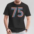 ナンバー 75 七五周年 男性 女性 75歳の誕生日 Tシャツ 面白い贈り物