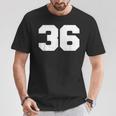 ナンバー36 スポーツジャージプレーヤー 36 ファンフロントプリント 代表チーム Tシャツ 面白い贈り物