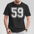 ナンバー59 59歳の誕生日ギフト選手チーム番号入りジャージ Tシャツ 面白い贈り物