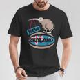 ニュージーランド キウイ ラグビー コミック イラスト 旗 シンボル Tシャツ 面白い贈り物