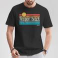 ニューポート ビーチ カリフォルニア レトロ サンセット サーフィン 旅行 ラブ サーフィン Tシャツ 面白い贈り物