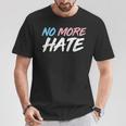 ノー・モア・ヘイト トランスジェンダーを支援しよう Tシャツ 面白い贈り物