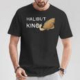 メンズ ハリバット 王様キャッチ おかしな釣り 漁師 ハリブット 魚 Tシャツ 面白い贈り物