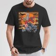 ハロウィーン スケルトン ライディング モンスタートラック トリックオア トリート パーティー Tシャツ 面白い贈り物
