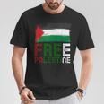 パレスチナ国旗 アラビア語 ガザ パレスチナ国旗 Tシャツ 面白い贈り物