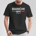 ビアンキ イタリア 家族名 イタリア 国旗 長袖tシャツ Tシャツ 面白い贈り物