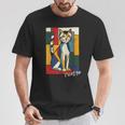 ピカソ猫 – ヴィンテージキュビズムアート風デザイン Tシャツ 面白い贈り物