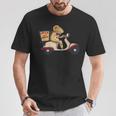 ピザデリバリースクーター イタリア料理 レディース メンズ Tシャツ 面白い贈り物