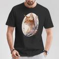 フローラル アビシニアンキャット 日本桜猫 犬種 Tシャツ 面白い贈り物
