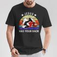 ブラジリアン柔術 Jesus Has Your Back Tシャツ 面白い贈り物