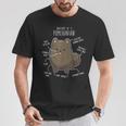 ブラックポメラニアン解剖学、面白くてかわいいペットポンポン、犬のお父さん。 Tシャツ 面白い贈り物