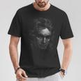 ベートーベンの肖像画、ドットワーク。クラッシック Tシャツ 面白い贈り物