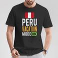 ペルーお土産 旅行 ペルーバケーションモードオン Tシャツ 面白い贈り物