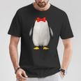 ペンギン コスチューム かわいい 蝶ネクタイ おもしろい 動物 ハロウィン 男性 子供 Tシャツ 面白い贈り物