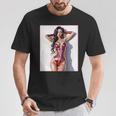 ホットガールオンtシャツ 男性用 セクシー巨乳sfピンナップガール 長袖tシャツ Tシャツ 面白い贈り物