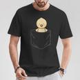 ポケットアニマルかわいいひよこチキンのポケット Tシャツ 面白い贈り物