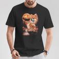 ポメラニアン ハウリング Bbq グリルマスター お父さん ユーモア 面白い 長袖tシャツ Tシャツ 面白い贈り物