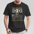 ミュージックdjs オールドスクールvs ニュースクールターンテーブル Tシャツ 面白い贈り物