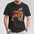 メープルの葉 秋 紅葉 日本美術 花の絵 花 日本画 新版画 Tシャツ 面白い贈り物