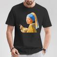 ラーメン 面白いtシャツ おもしろ ネタ フェルメール メンズ 面白い 服 おもしろグッズ グルメ 食べ物 Tシャツ 面白い贈り物