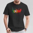 リスボン スカイライン ポルトガル国旗 絵画 ファンアート I Love Lisboa Tシャツ 面白い贈り物